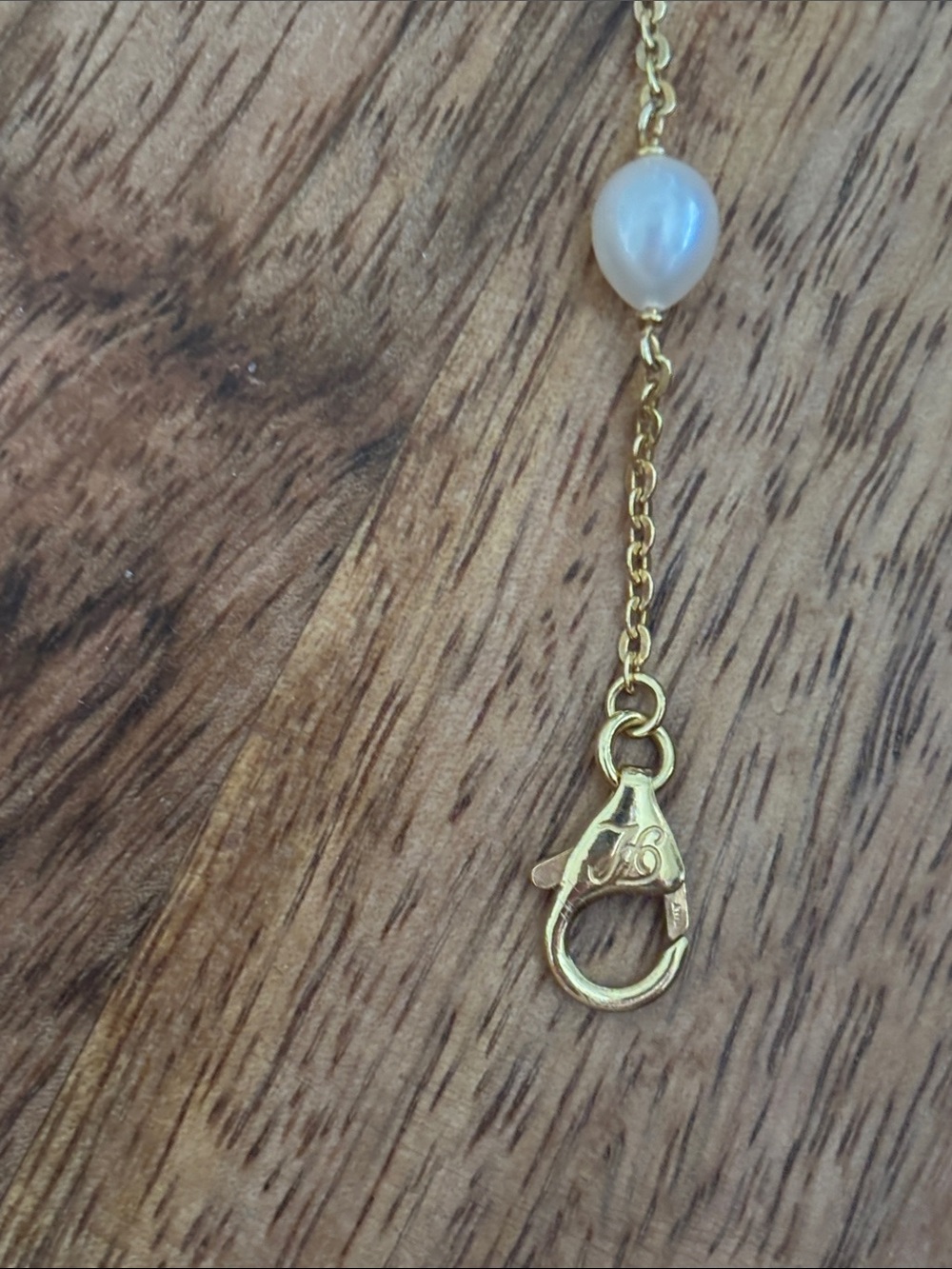 Pair of Anklets Honora Pearl 925 (Gold overlay) and 925 Sterling Beaded Station - Picture 3 of 9